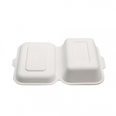 400ml 4.65x5.98xH2.28" (Fold) 15g Bagasse Biodegradable Compostable Mini Take Away Container
