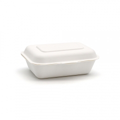 400ml 4.65x5.98xH2.28" (Fold) 15g Bagasse Biodegradable Compostable Mini Take Away Container