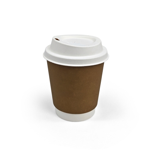 Φ3.1" 4.5±0.5g Bagasse Bio-degradable Compostable Coffee Cup Lid