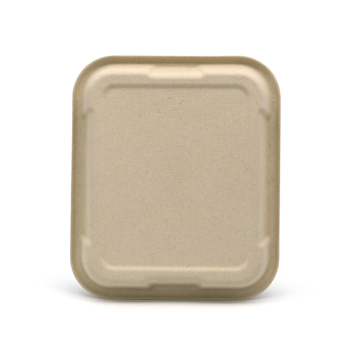 8.5"x7.3"xH1" 22g Bagasse Compostable Fish and Chip Tray