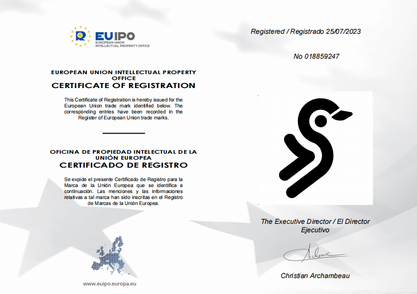 Trade Mark Certification of Registration by European Union Intellectual Property Office (EUIPO) - 018859247