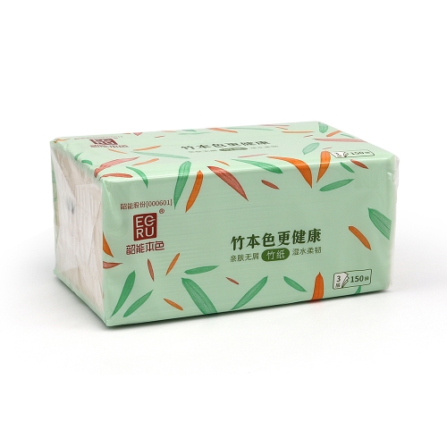 Virgin Bamboo Pulp 3 Ply 150 sheet/packet 3 packet/pack Dry Facial Tissue Paper