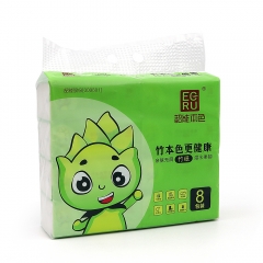 Virgin Bamboo Pulp 3 Ply 110 sheet/packet 8 packet/pack Facial Tissue Paper