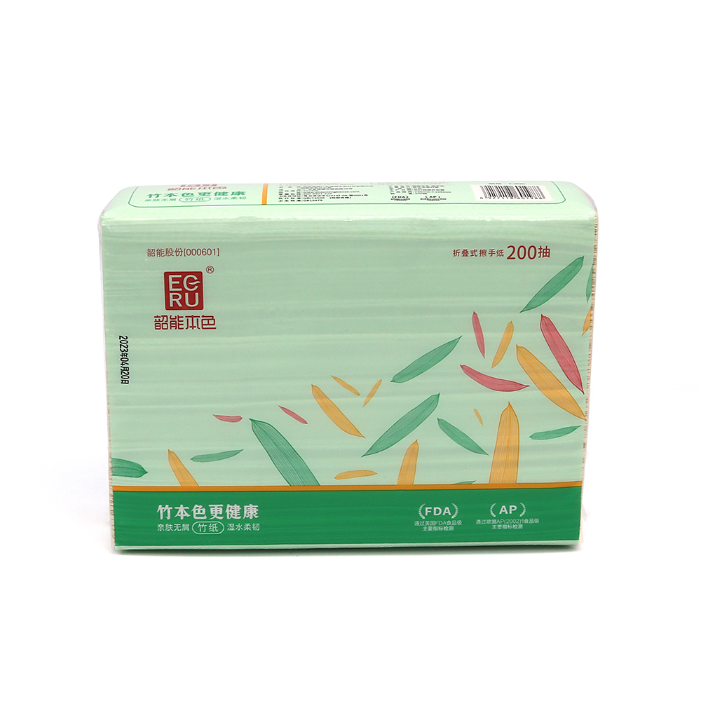 Virgin Bamboo Pulp 1 Ply 200 sheet/packet 1 packet/pack Earth Friendly 1 Ply Bathroom Paper Towel