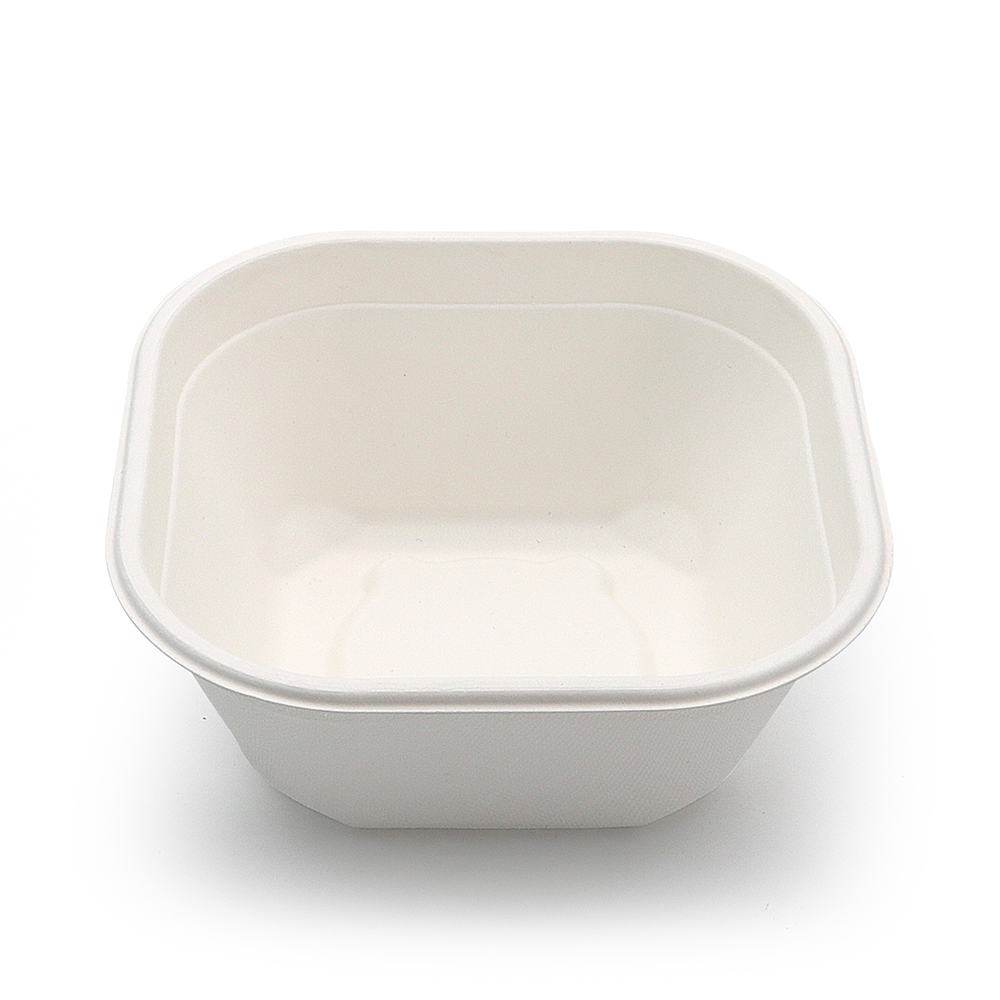 500ml 5.91"x5.91"xH2.56" 20g Sugarcane Bagasse Compostable To Go Containers for Meal