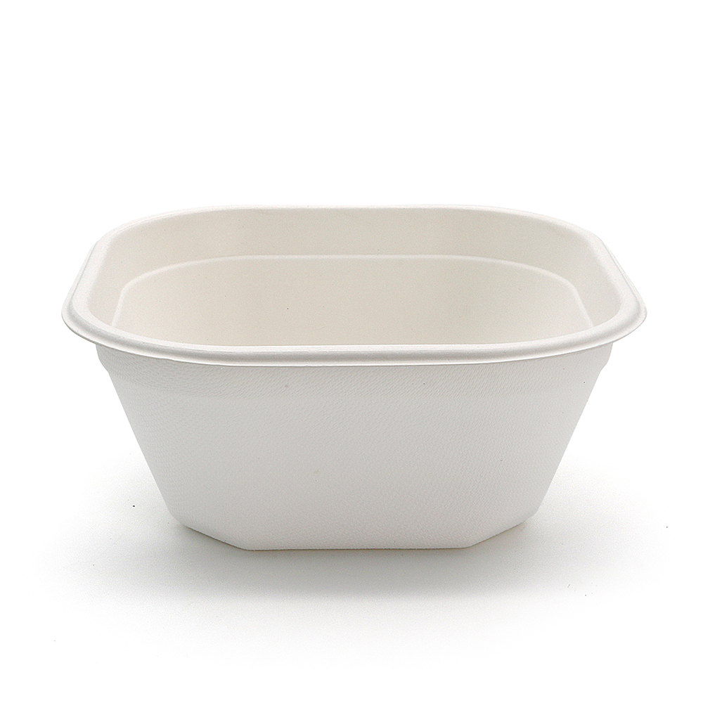 500ml 5.91"x5.91"xH2.56" 20g Sugarcane Bagasse Compostable To Go Containers for Meal