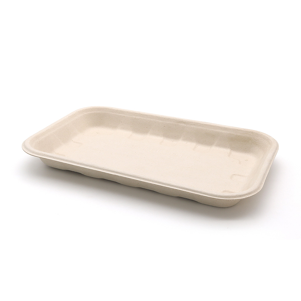 8"x5"x0.78" Bagasse Compostable Vegetable Fruit Platter Tray for Party