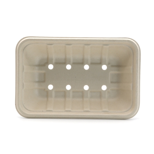 7.3"x4.8"x1.4" Bagasse Compostable Eco Friendly Fresh Food Packaging Tray