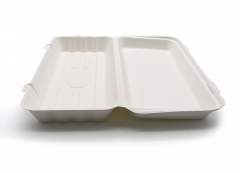 1600ml 12.75"x6"xH2.5" (Fold) 44g Bagasse Compostable Biodegradable Large Fish and Chip Boxes for Weddings
