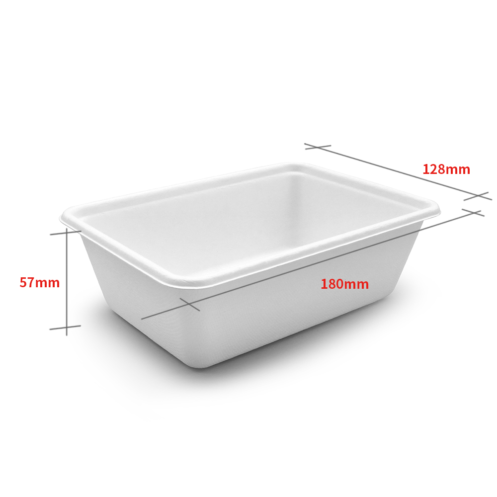 dimentional diagram of Disposable Lunch Box Containers To Go