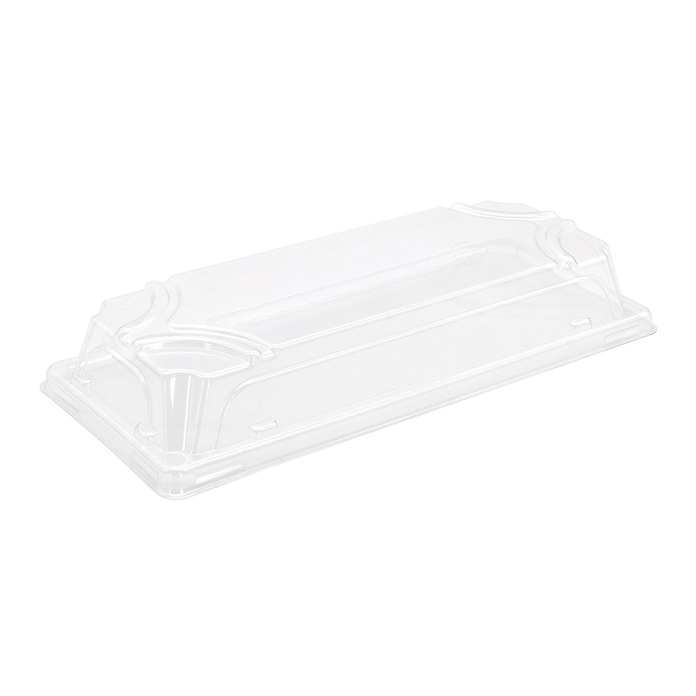 8.6"x3.5"x0.8" 10g Bagasse Compostable Long Bagasse Sushi Tray for Restaurant Takeaway