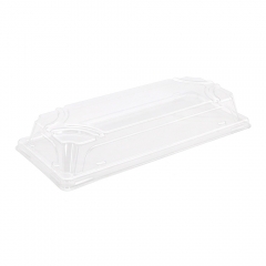 8.6"x3.5"x0.8" 10g Bagasse Compostable Long Bagasse Sushi Tray for Restaurant Takeaway