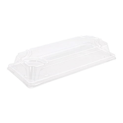 8.6"x3.5"x0.8" 10g Bagasse Compostable Long Bagasse Sushi Tray for Restaurant Takeaway