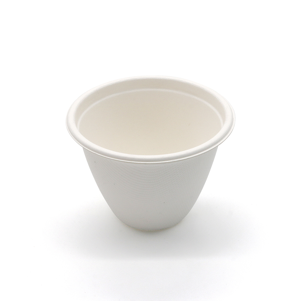 120ml 4oz ф2.95"xH2.13" 8.5g Bagasse Biodegradable Compostable Paper Ketchup Cup with Lid