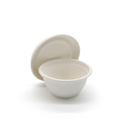 60ml 2oz ф2.36"xH1.18" 5g Bagasse Biodegradable Compostable Little Sauce Cup with Lid