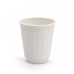 12 oz 3.82"x3.54" 10±1g Vertical Stripes Bagasse Compostable Disposable Cup