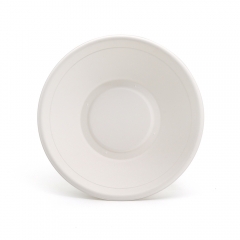 710ml 24oz Φ8.19"xH1.78" 21g Bagasse Compostable Takeaway Soup Bowl Paper with Cover