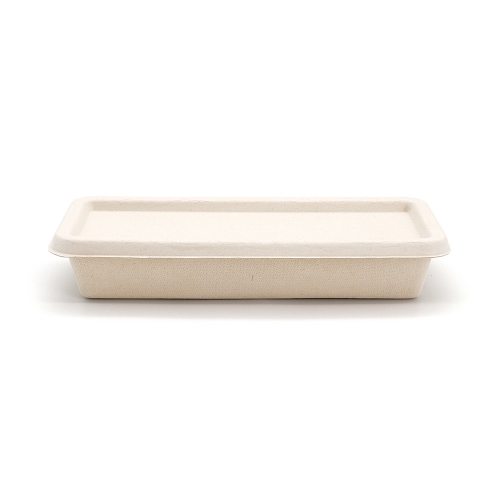 500ml 16oz 8.86"x3.78"x1.68" 16g 1-Comp Bagasse Compostable Side Dish Box