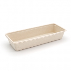 500ml 16oz 8.86"x3.78"x1.68" 16g 1-Comp Bagasse Compostable Side Dish Box