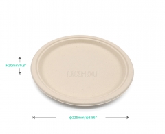 ф9"x0.8" 15g Bagasse Compostable Eco Friendly Disposable Plate