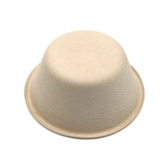 240ml 8oz Φ4.41"xH1.81" 8g Bagasse Compostable Paper Packaging Bowl for Meal with Lid