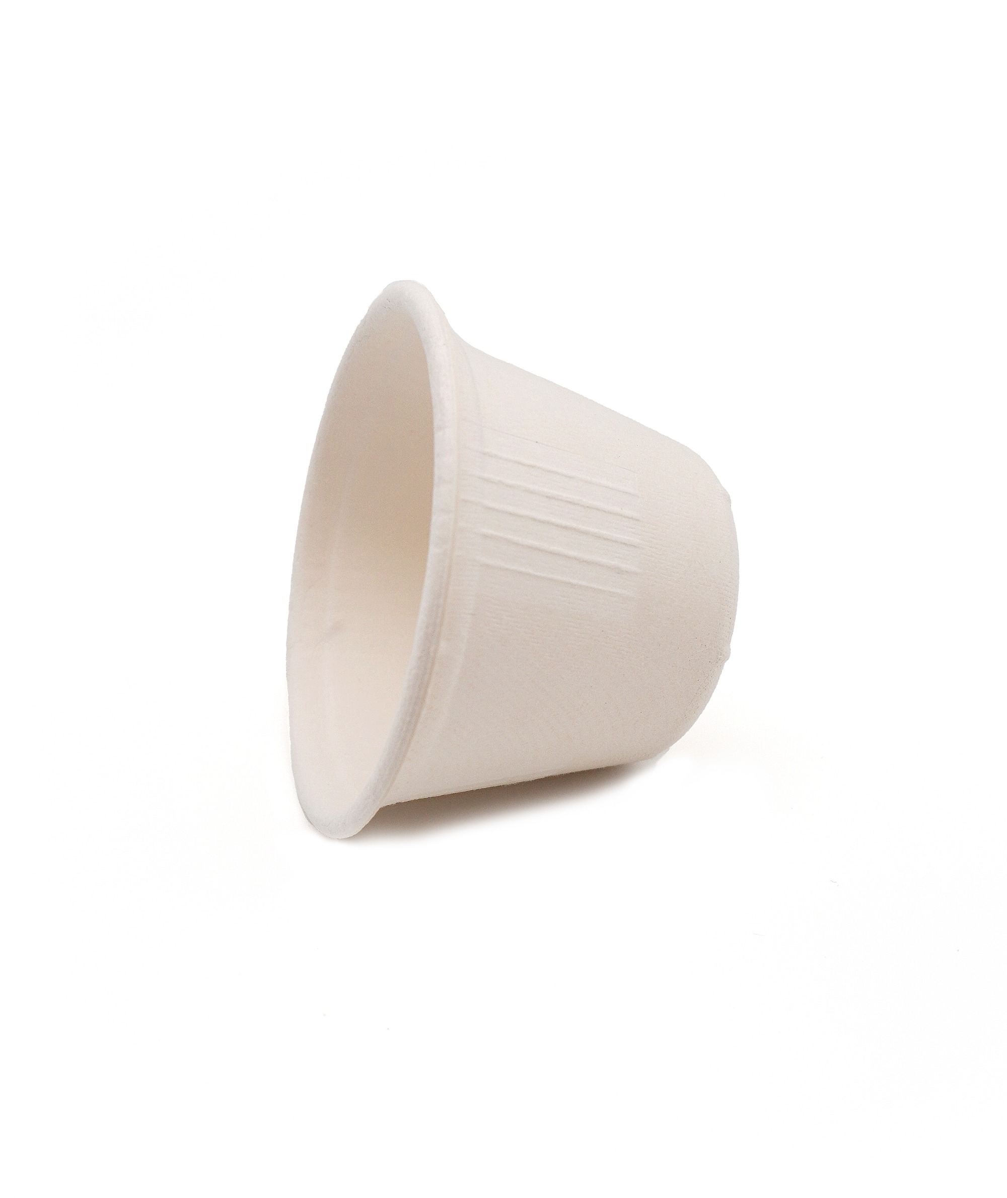 120ml / 4oz ф3.07" H1.89" 5g Bagasse Biodegradable Compostable Small Dipping Sauce Cup with Lid