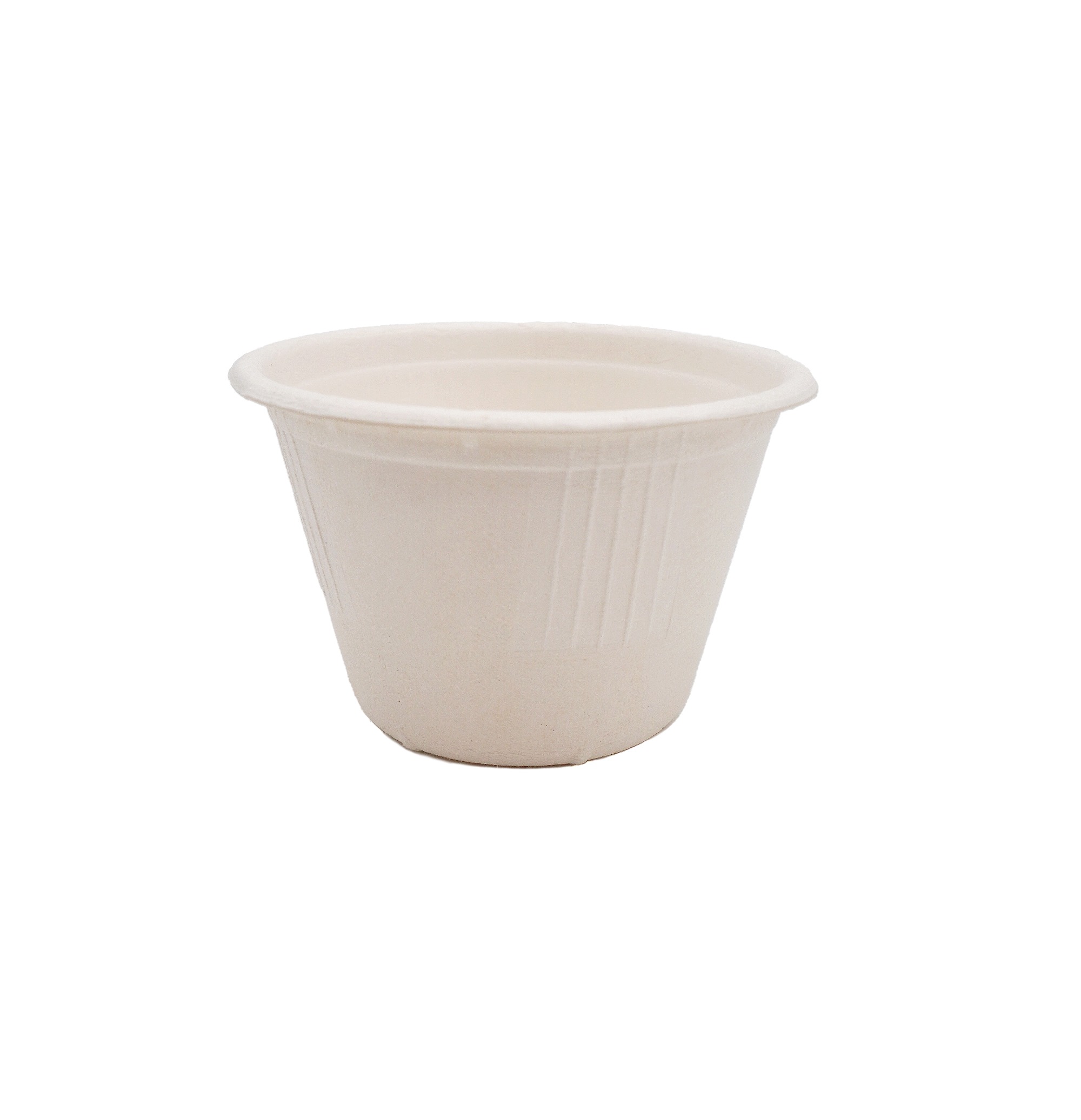 120ml / 4oz ф3.07" H1.89" 5g Bagasse Biodegradable Compostable Small Dipping Sauce Cup with Lid