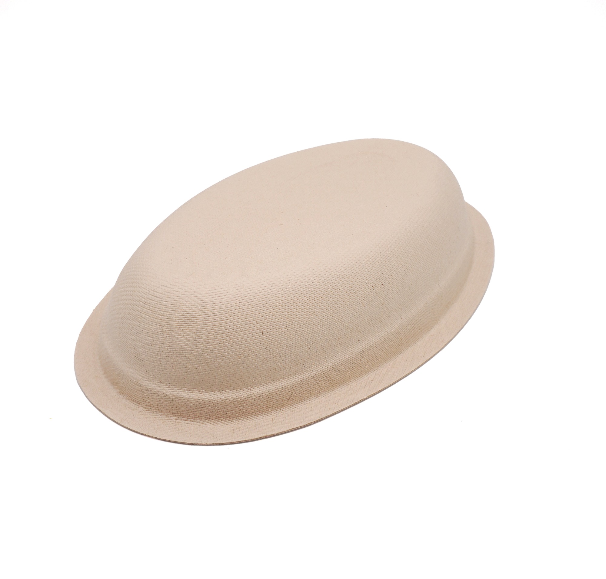 24oz 9.45"x6.10"xH2.17" 21g Bagasse Compostable Restaurant Paper Oval Bowl for Food