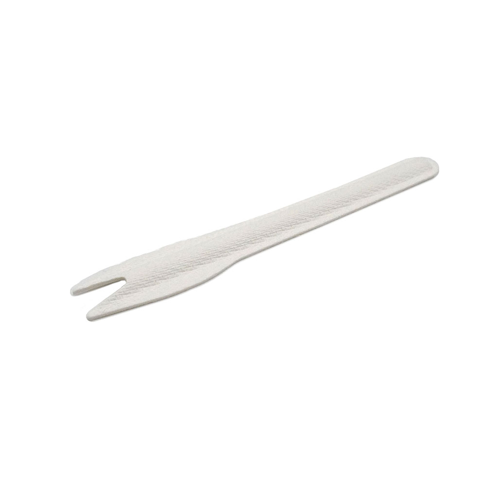 4.88" 0.63" 2g Heavy-Duty Bagasse Bio-degradable Compostable Salad Fork