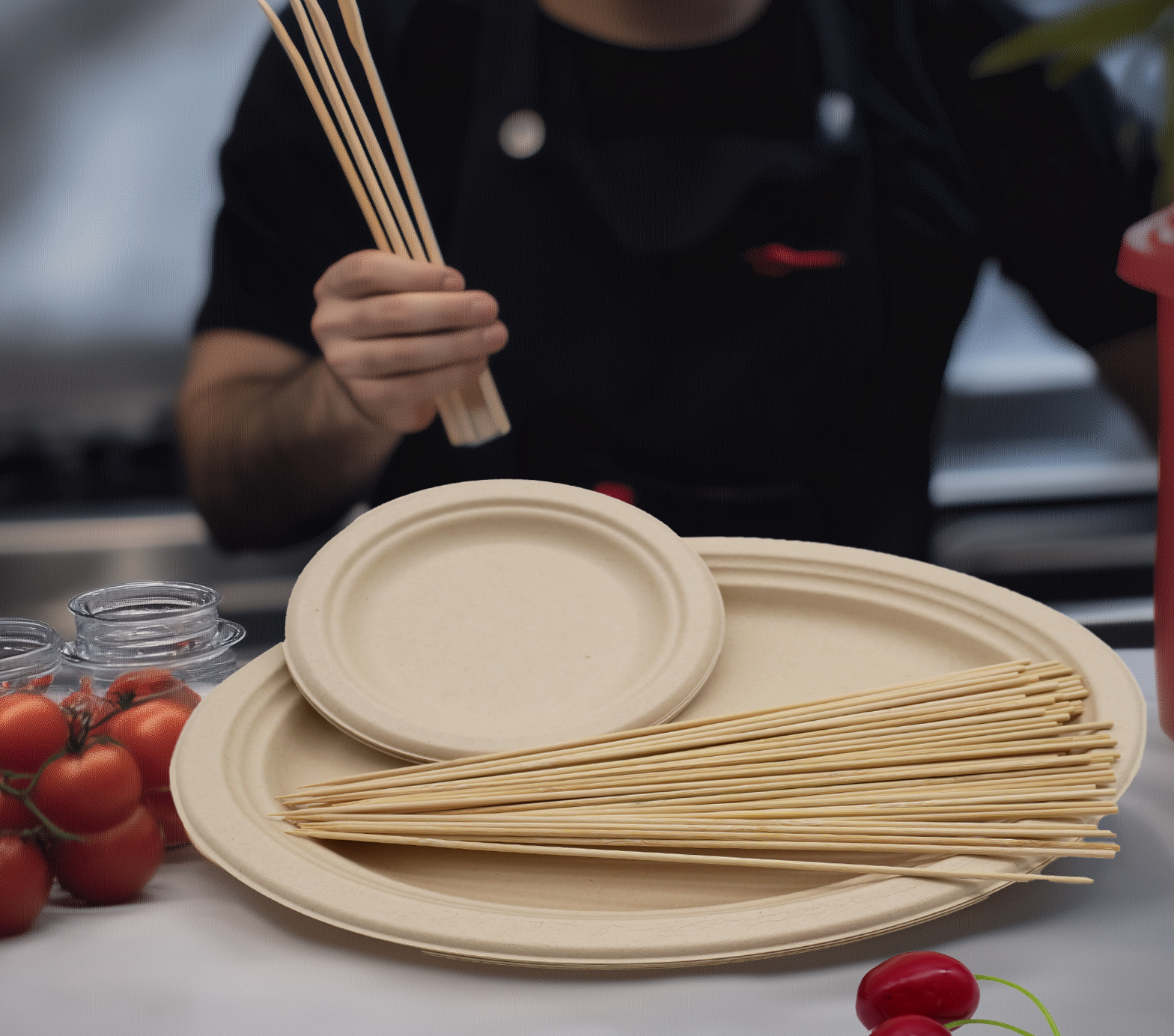Biodegradable Paper Dinnerware Set for Food Truck
