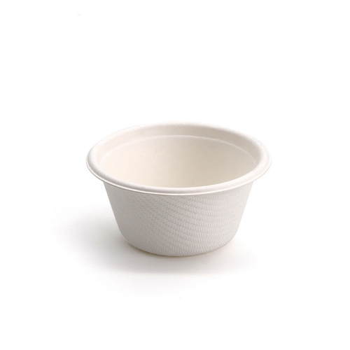 120ml / 4oz ф2.44" H1.18" 5g Bagasse Compostable Portion Cup for Packaging Sauces