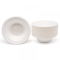 360ml 12oz Φ6.10xH1.79" 11g Bagasse Compostable Fruit and Vegetable Bowl