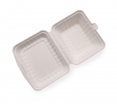 659ml 7x6xH2.8" (Fold) 28g Bagasse Compostable Clamshell Grab & Go Container