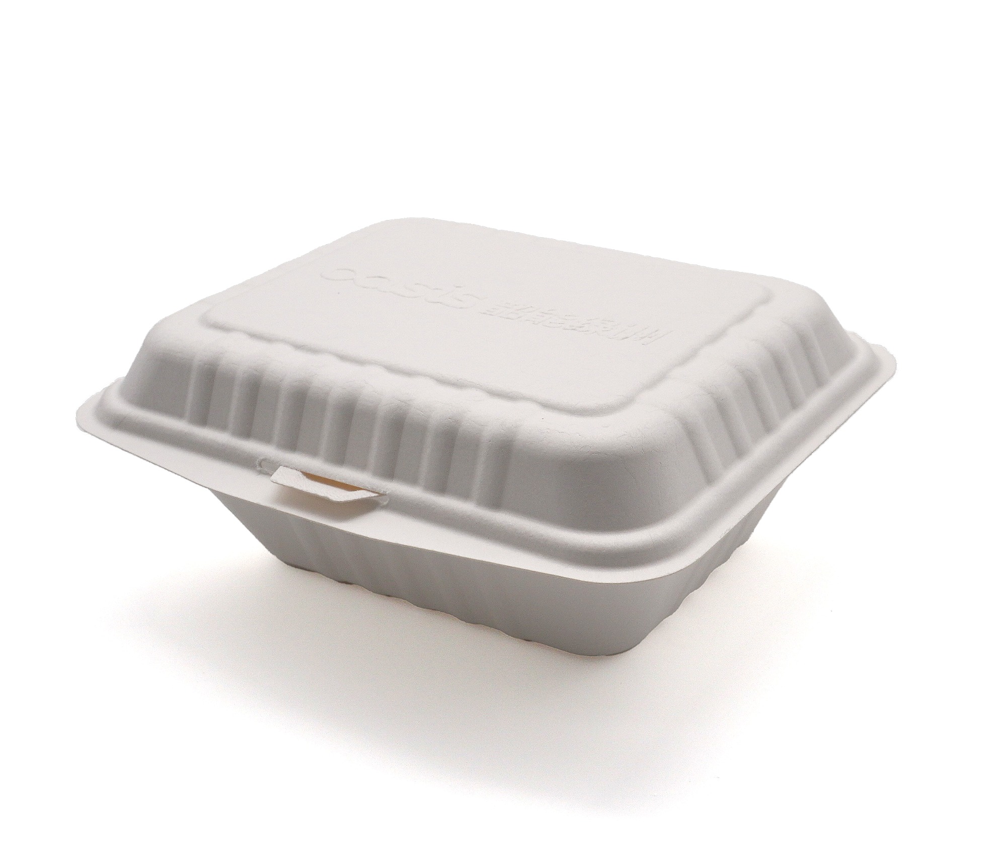 659ml 7x6xH2.8" (Fold) 28g Bagasse Compostable Clamshell Grab & Go Container