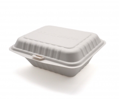 659ml 7x6xH2.8" (Fold) 28g Bagasse Compostable Clamshell Grab & Go Container