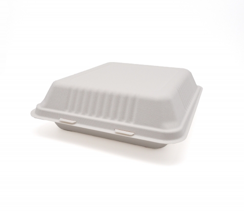 1200ml 10x11xH3" 52g Bagasse Biodegradable Compostable Clamshell Box