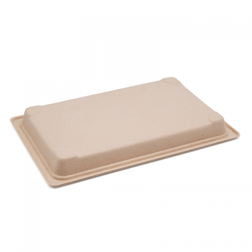 9.39x5.73xH0.91" 19g Bagasse Compostable Sushi To Go Container