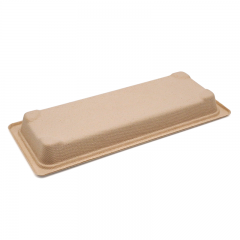 8.73x3.64xH0.87" 12g Bagasse Compostable Fancy Big Sushi Tray