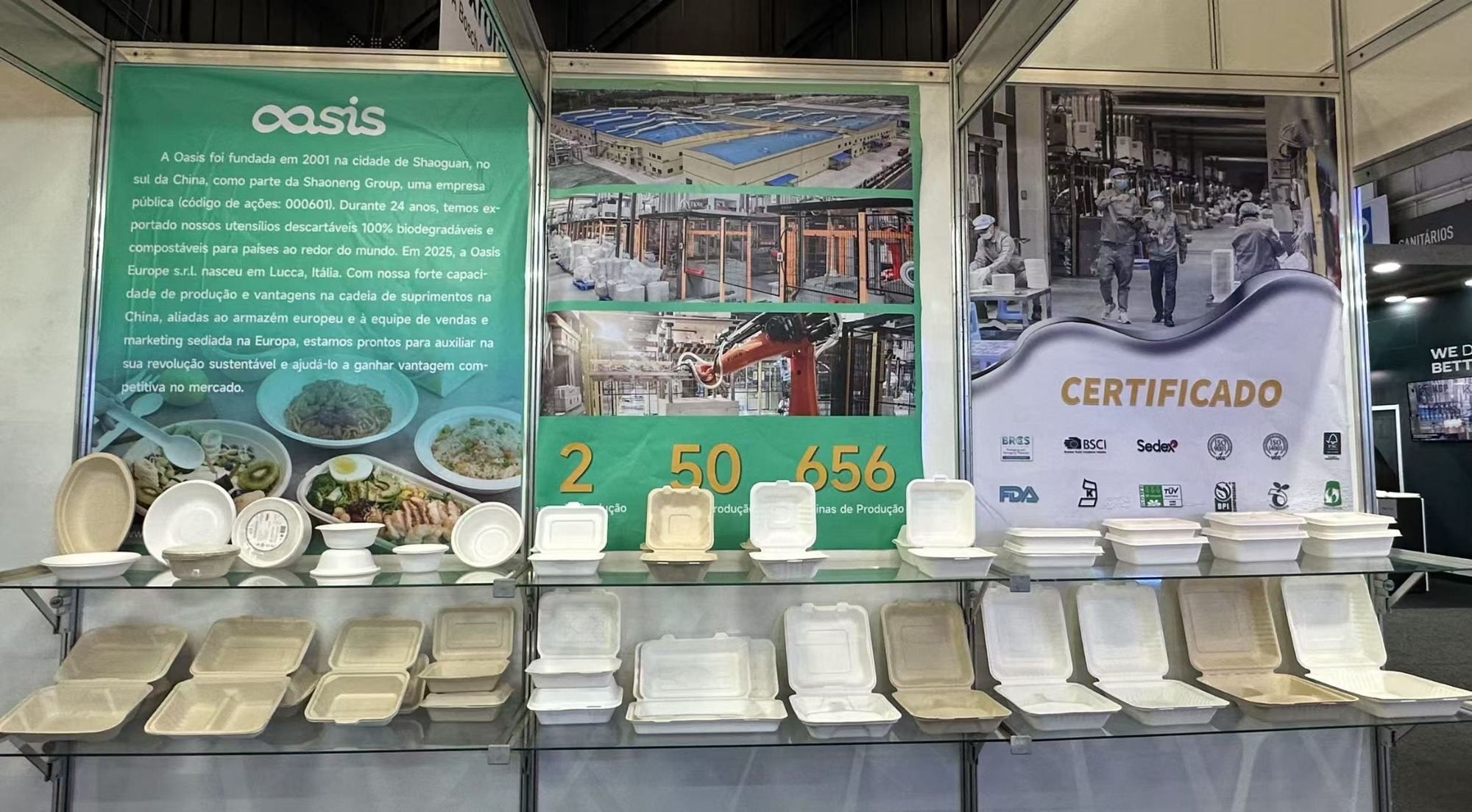 Luzhou Pack (OASIS) Shines at FISPAL, Sugarcane Pulp Tableware Opens a New Chapter in Sustainable Packaging in South America