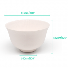 4oz 130ml Φ3.03*Φ1.26*H1.26" 6g Bagasse Biodegradable Ice Cream Cup
