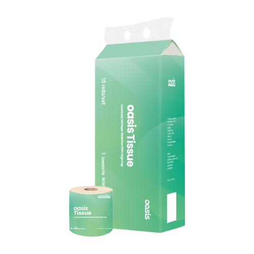 4 Ply 165 Sheet/Roll 10 Roll/Set Virgin Bamboo Toilet Tissue