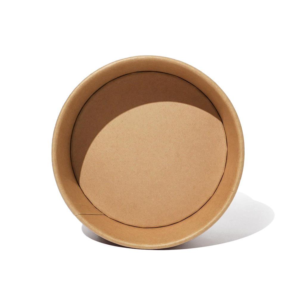 500ml 17oz 5.9x4.9xH1.8" Kraft Bowl with Lid