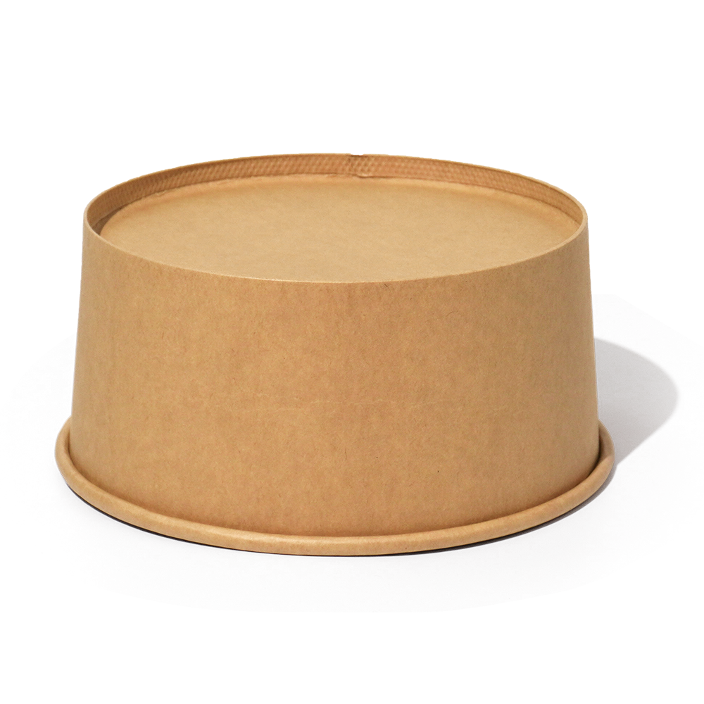 1300ml 44oz 5.9x4.9xH1.8" Kraft Bowl with Lid