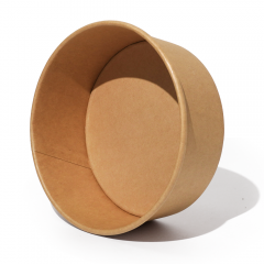 1100ml 37oz 6.5x5.7xH2.6" Kraft Bowl with Lid