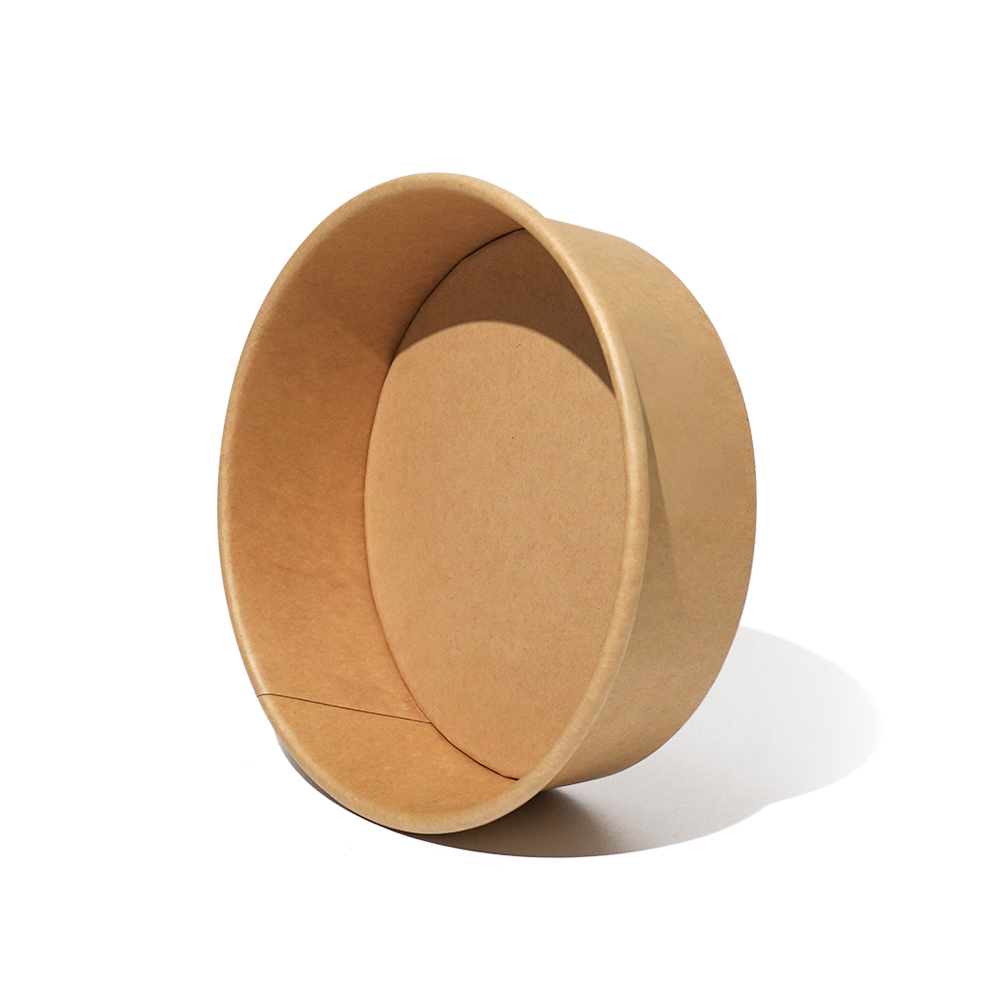 500ml 17oz 5.9x4.9xH1.8" Kraft Bowl with Lid