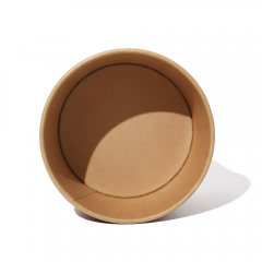 1000ml 34oz 5.9x5.0xH3.0" Kraft Bowl with Lid