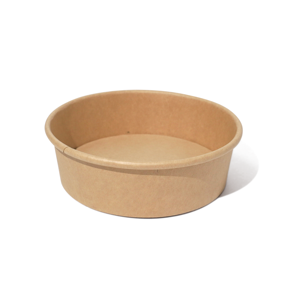 500ml 17oz 5.9x4.9xH1.8" Kraft Bowl with Lid