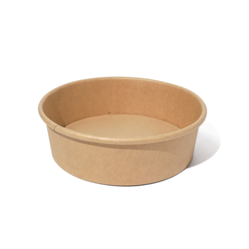 500ml 17oz 5.9x4.9xH1.8" Kraft Bowl with Lid