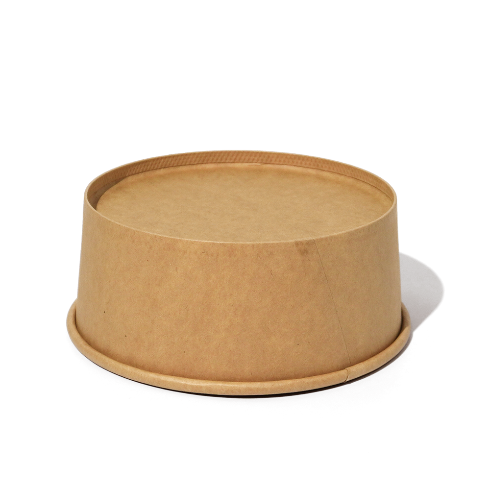 750ml 25oz 5.9x5.0xH2.4" Kraft Bowl with Lid