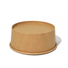 750ml 25oz 5.9x5.0xH2.4" Kraft Bowl with Lid
